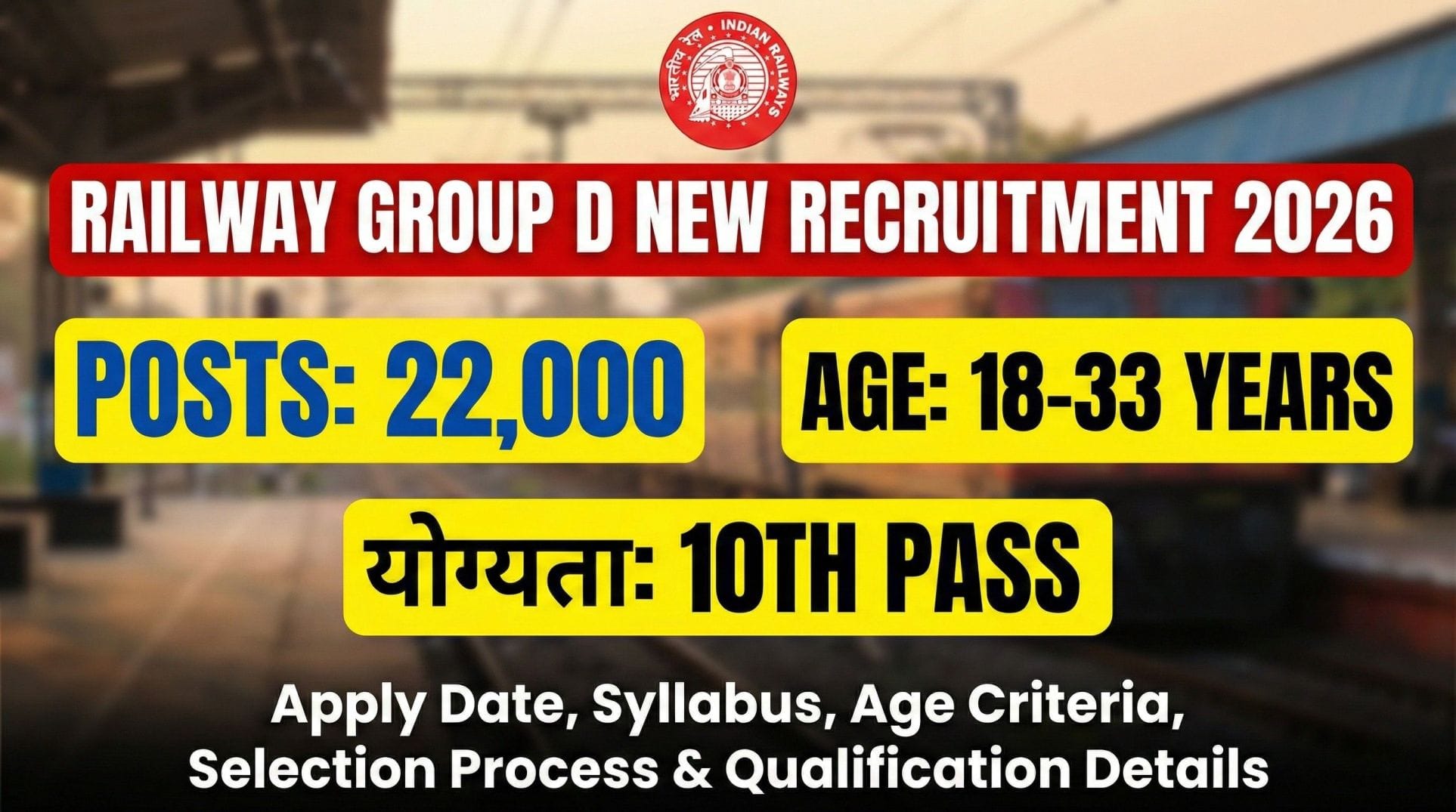 Railway Group D Recruitment 2026 Notification