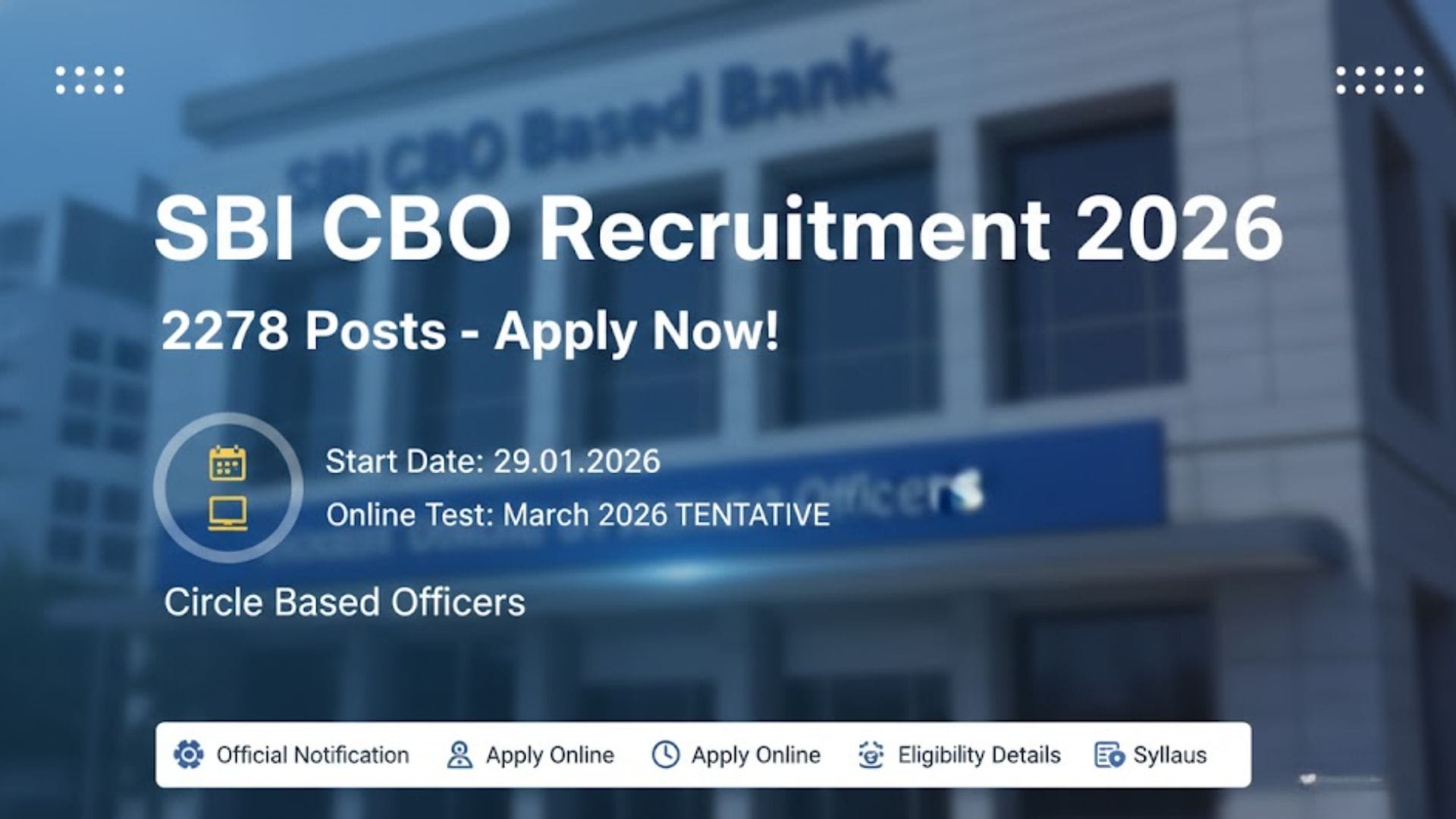 SBI CBO Bharti 2026 Notification